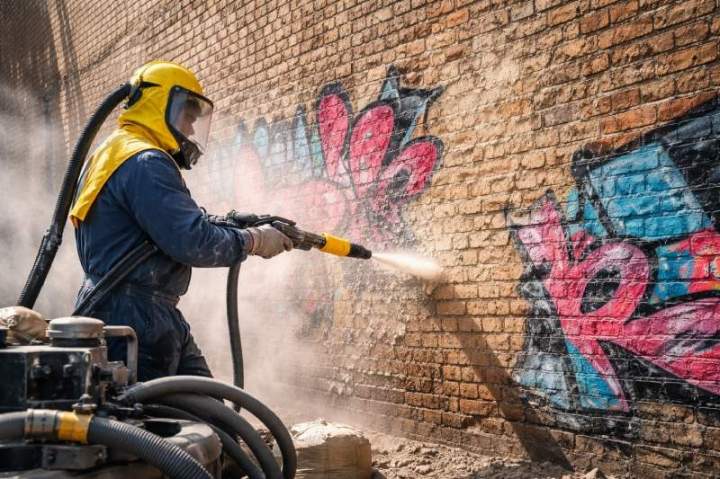 Un savoir-faire maîtrisé dans l’enlèvement graffitis par décapage au sable